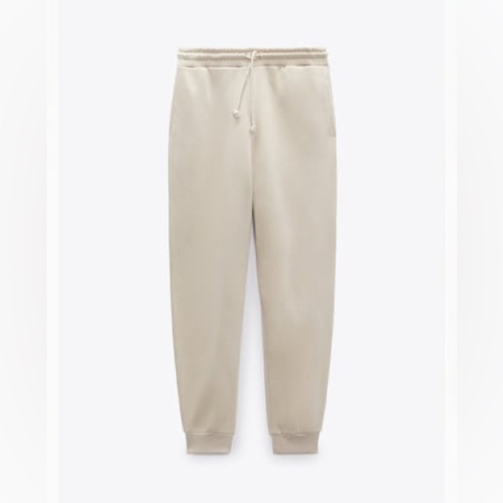 Zara Cream Track Joggers